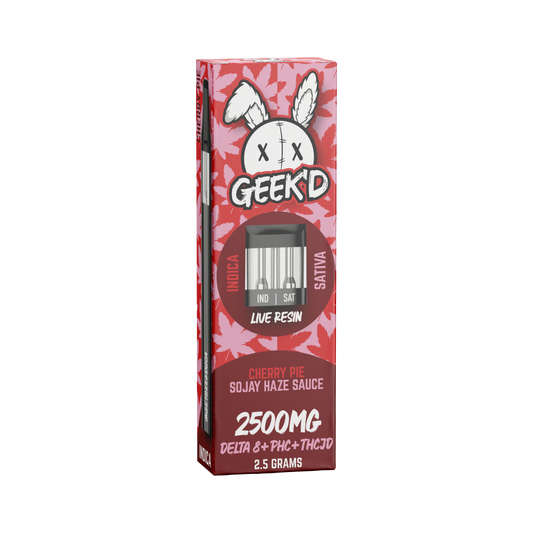 GEEK'D | Full-Spec 2.5 G Disposable Vape - 2500mg : CHERRY PIE & SOJAY HAZE SAUCE