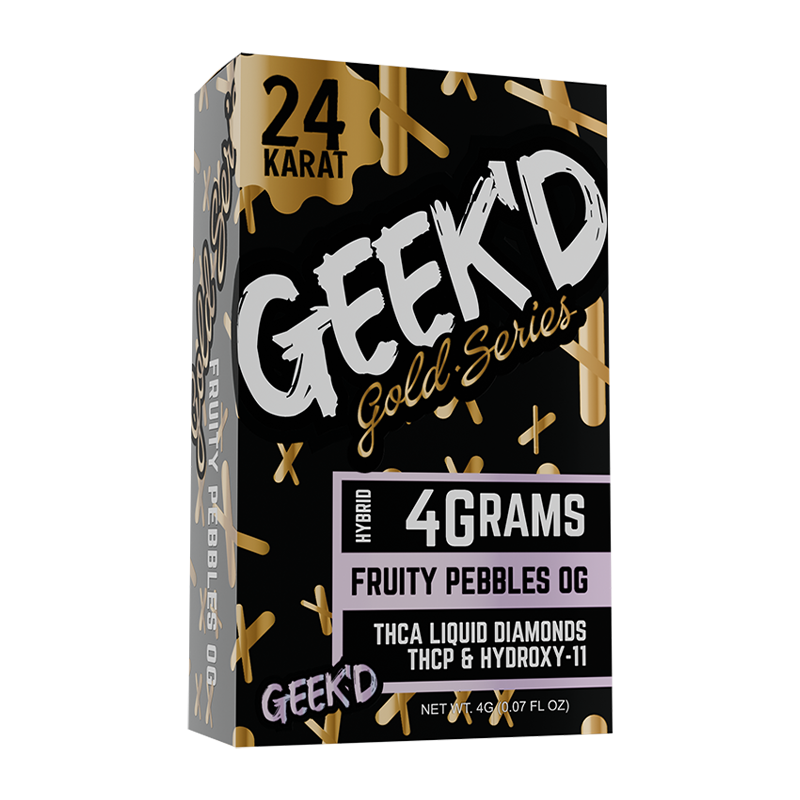 GEEK'D | GOLD SERIES | Full-Spec 4G Disposable Vape - Fruity Pebbles OG - HYBRID