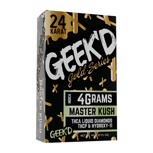 GEEK'D | GOLD SERIES | Full-Spec 4G Disposable Vape - Master Kush : INDICA