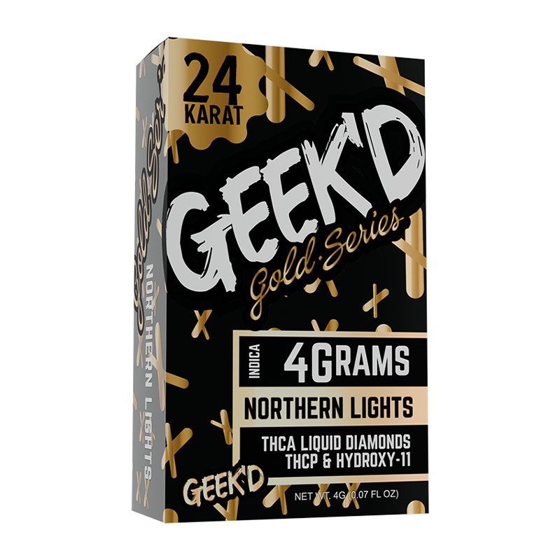 GEEK'D | GOLD SERIES | Full-Spec 4G Disposable Vape - Northern Lights : INDICA