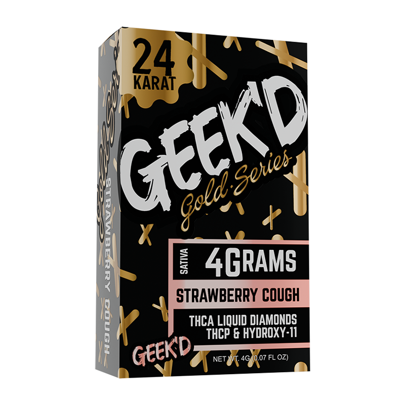 GEEK'D | GOLD SERIES | Full-Spec 4G Disposable Vape - Strawberry Cough : SATIVA
