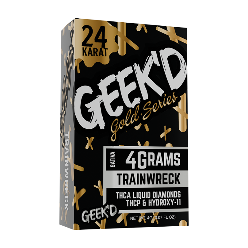 GEEK'D | GOLD SERIES | Full-Spec 4G Disposable Vape - Trainwreck : SATIVA