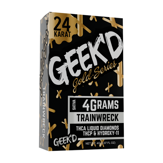 GEEK'D | GOLD SERIES | Full-Spec 4G Disposable Vape - Trainwreck : SATIVA