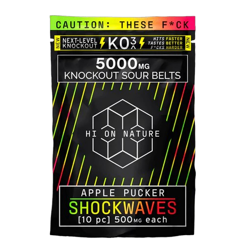 H-O-N | 5000mg Knockout Shockwaves Sour Belts