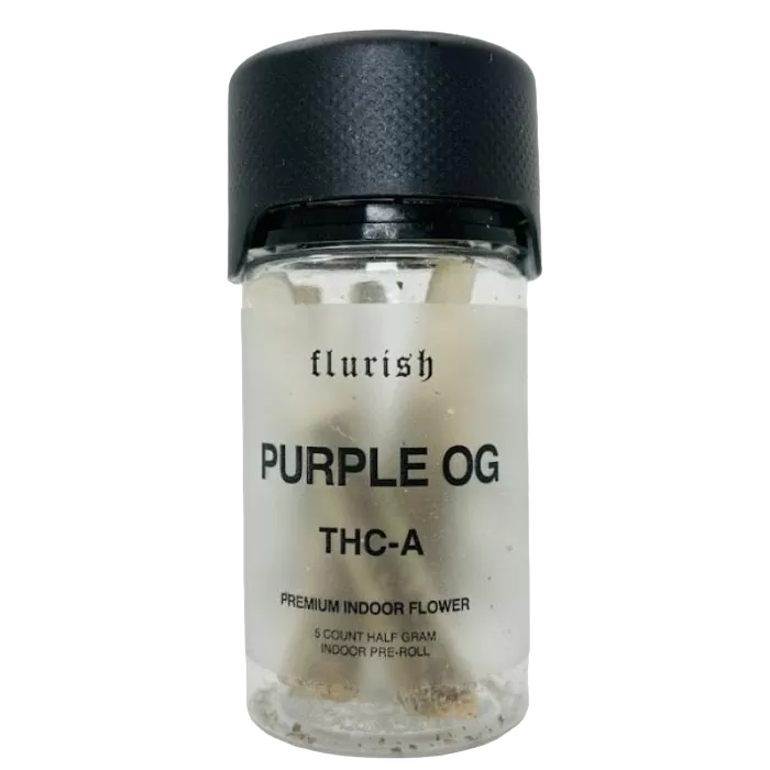 Flurish | Exotic Diamond Coated THCa Pre Rolls [5ct] : Purple OG