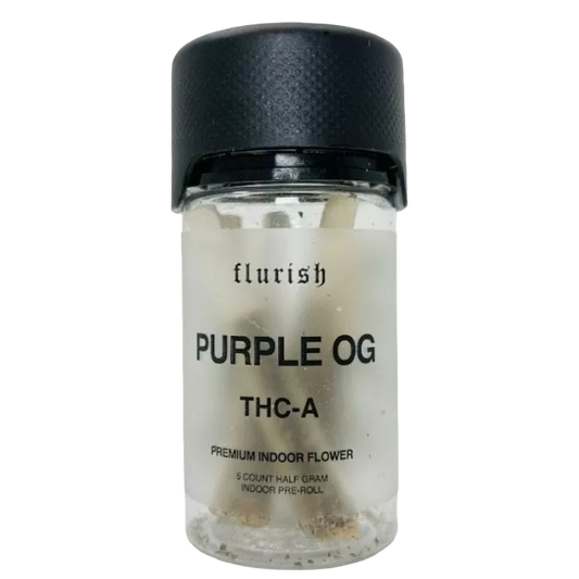 Flurish | Exotic Diamond Coated THCa Pre Rolls [5ct] : Purple OG